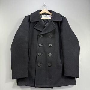 Schott NYC | Jackets & Coats | Schott 74n Leather Pea Coat Size 46